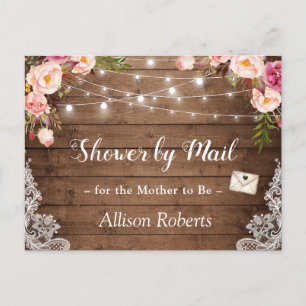 Dusch-Blumen-Lace-Lichterkette per Post Postkarte
