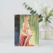 Dusch-Pin-Up Postkarte (Stehend Vorderseite)