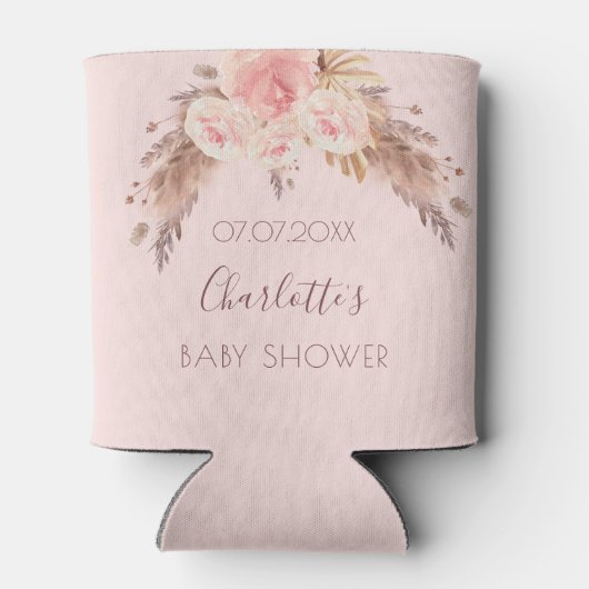 Duschbäder Pampas blush Rose Blumenname Dosenkühler (Rückseite)