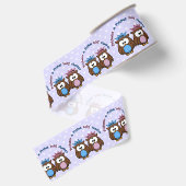 Duschbänder für zwei Kinder Ripsband (Rückseite)