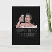 Duschbiere zählen nicht Lustiger Bierliebhaber Ret Karte (Vorderseite)