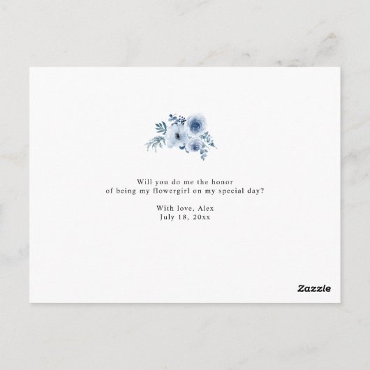 Duschblau-Blütenblüte wird eine überragende Karte  (Rückseite)