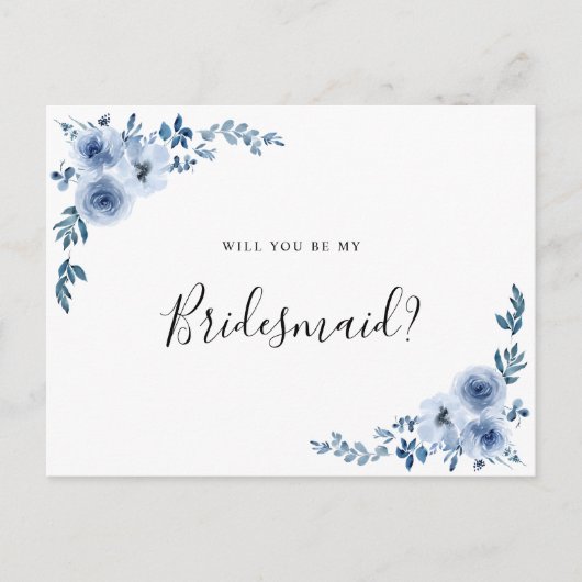 Duschblau-Blütenblüte wird eine überragende Karte  (Vorderseite)