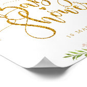 Duschbrause Blütenbaby-Begrüßungszeichen Poster (Ecke)