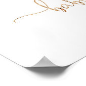 Duschbrause Goldfall Kürbis Babydusche willkommen Poster (Ecke)