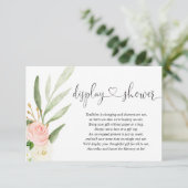 Duschbrücke Rosa Goldene Herzbabydusche Begleitkarte (Stehend Vorderseite)