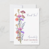 Dusche aus schwarzem Akryllisch-Bouquet Dankeskarte (Vorderseite)