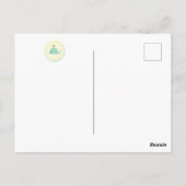 Dusche aus schwarzem, weißem und blauem Baby Postkarte (Rückseite)