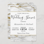 Dusche aus weißem und goldenem Marmor - Einladung (Vorne/Hinten)