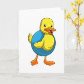 Dusche beim Baden mit Schwimmring Karte (Gelbe Blume)