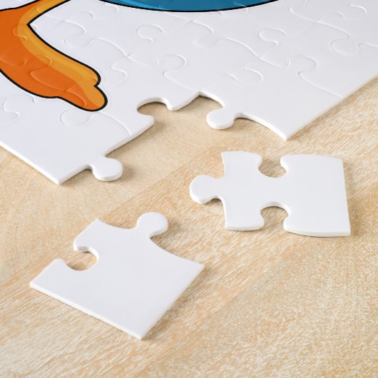 Dusche beim Baden mit Schwimmring Puzzle (Seite)