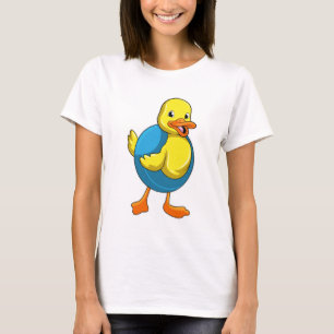 Dusche beim Baden mit Schwimmring T-Shirt