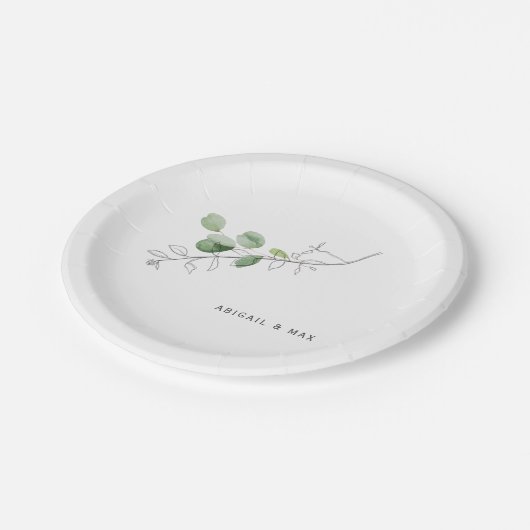 Dusche Botanisch Pappteller (Schrägansicht)