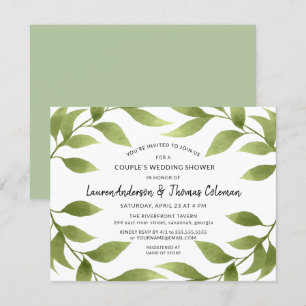 Dusche Botanische Aquarellfarben Willows Einladung