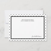 Dusche danken Ihnen Anmerkungs-Karte, Dankeskarte (Rückseite)