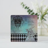 Dusche der Alice im Wunderland Couple Einladung (Stehend Vorderseite)