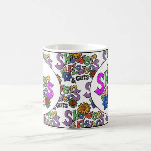 Dusche der Blumen-Tasse Kaffeetasse (Mittel)