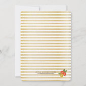 Dusche der Braut Glitzer & Blumen Dusche Einladung (Rückseite)