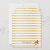 Dusche der Braut Glitzer & Blumen Dusche Einladung (Rückseite)