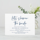 Dusche der Braut, Modernes Lässiges Brautparty Inv Einladung (Stehend Vorderseite)
