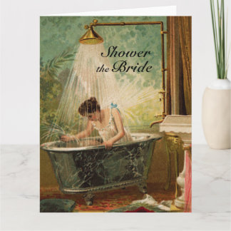 Dusche der Bride Big Grußkarte Karte