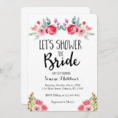 Dusche der Bride Floral Bridal Dusche Einladung (Vorne/Hinten)