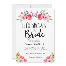 Dusche der Bride Floral Bridal Dusche Einladung