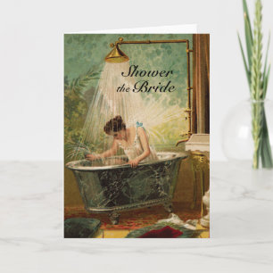 Dusche der Bride Grußkarte Einladung