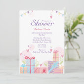 Dusche der Liebe Babydusche Einladung (Stehend Vorderseite)