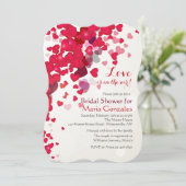 Dusche der Liebe Einladung (Stehend Vorderseite)