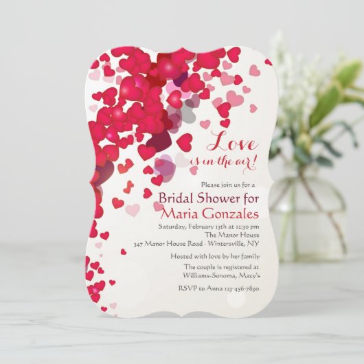 Dusche der Liebe Einladung (Stehend Vorderseite)