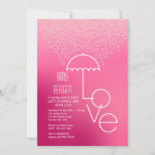 Dusche der Liebe Rosa Einladung