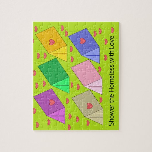 Dusche der Obdachlosen mit Liebe Puzzle (Vertikal)