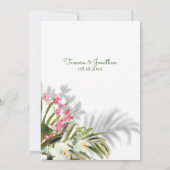 Dusche des Beach Tropical Floral Shadows Couple Einladung (Rückseite)
