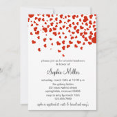 Dusche des Herz-Brautparty Einladung (Vorderseite)