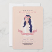 Dusche die schöne Braut zu Brautparty Einladung (Vorderseite)