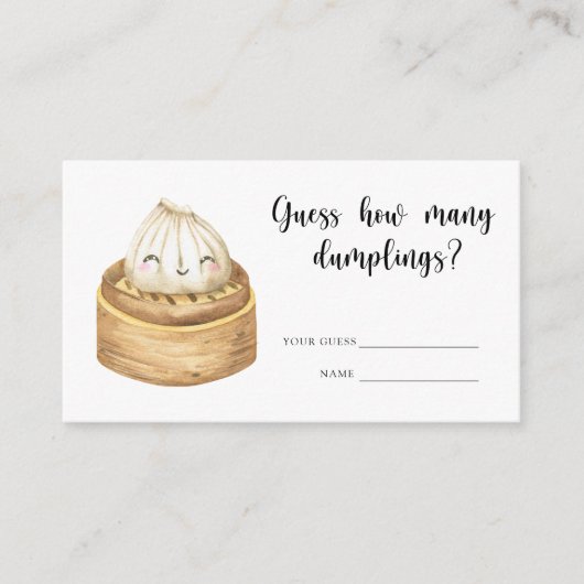 Dusche duftend - raten Sie, wie viele Knödel? Begleitkarte (Vorderseite)