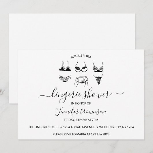 Dusche Einladung (Vorne/Hinten)