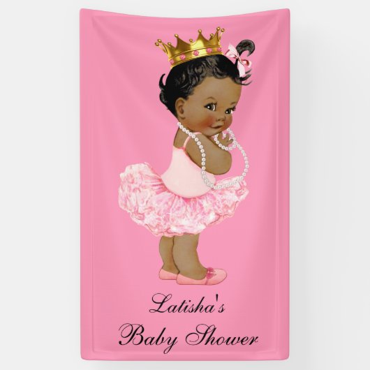 Dusche ethnischer Tutu-niedliche Prinzessin-Baby Banner (Vertikal)