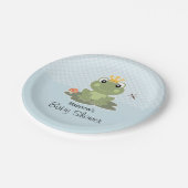 Dusche Frosch-Prinz-Baby Pappteller (Schrägansicht)