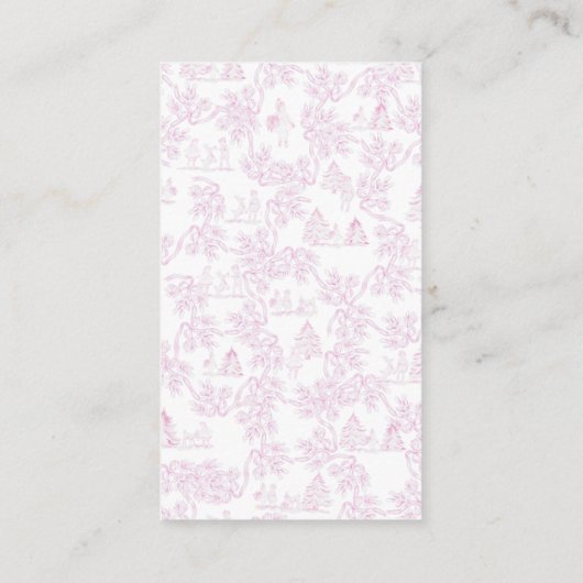 Dusche für Babydusche, französisch pink, französis Begleitkarte (Rückseite)