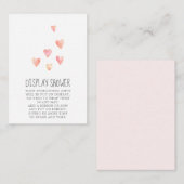 Dusche für Babydusche mit Wasserfarbe für Mädchen Begleitkarte (Vorne/Hinten)