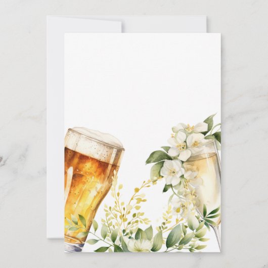 Dusche für Blasen und Brause Einladung (Rückseite)