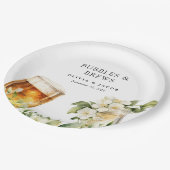 Dusche für Blasen und Brause Pappteller (Schrägansicht)