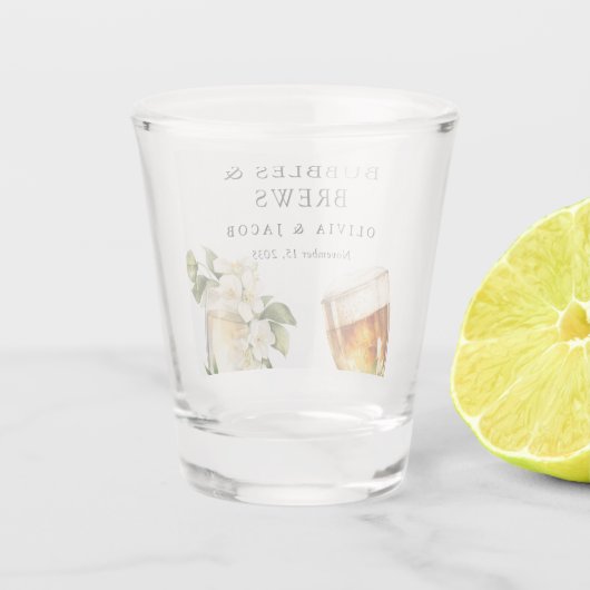 Dusche für Blasen und Brause Schnapsglas (Rückseite)