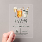 Dusche für Bubbles & Brews Paare Acryleinladungen (Insitu (Handheld))
