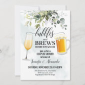 Dusche für Bubbles & Brews Paare Einladung (Vorderseite)