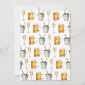 Dusche für Bubbles & Brews Paare Einladung (Rückseite)