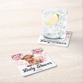 Dusche für das Baby Rechteckiger Pappuntersetzer (Vor Ort)