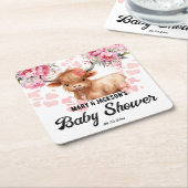 Dusche für das Baby Rechteckiger Pappuntersetzer (angewinkelt)